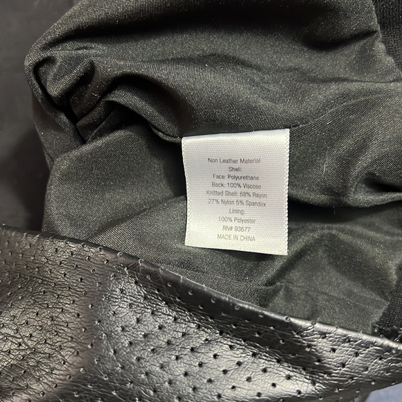 A.n.a. Petite medium faux leather and knit zippered jacket, black, pockets - Picture 6 of 6